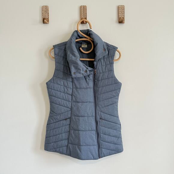 Calia Gray High Collar Quilted Vest - Small - Picture 3 of 7